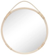 Стенно огледало с ратанова рамка ø 50 cm Malo - House Nordic