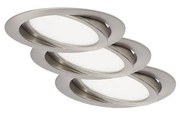 Briloner 7116-432 - К-кт 3x LED Лампа за баня FLAT IN LED/9W/230V IP23