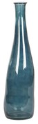 Ваза DKD Home Decor 18 x 18 x 80 cm Син калено стъкло