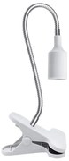 Гъвкава настолна лампа с клипс PLANTY 1xE27/30W/230V бяла
