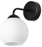 Аплик ЛАГО, черен/бял, 1xE27