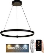 Brilagi-LED Димируем полилей на кабел CIRCLE LED/85W/230V 3000-6500K черен + дистанционно управление