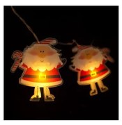 LED коледен гирлянд 10xLED/2xAA 1,35 m топла бяла Дядо Коледа