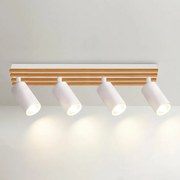 Brilagi - Точково осветително тяло SELE WOOD 4xGU10/30W/230V бяло/дърво