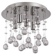 Ideal Lux-LED Кристална плафониера MOONLIGHT 5xG9/3W/230V Ø 26 см лъскав хром