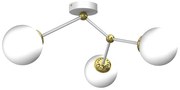 Повърхностен полилей JOY 3xE14/40W/230V бял/златист