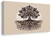 Картина на платно – Елегантно дърво на живота с корени