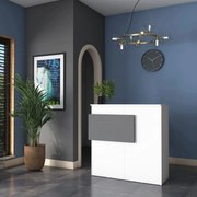 Рецепционна маса MA102, цвят Бял Антрацит