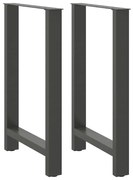 4013334 vidaXL Крака за бар маса, антрацит, 2 бр., 60 x (90-91) см, стомана