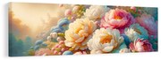Картина на платно – Нежни цветя в пастелни тонове