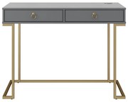 Сива работна маса Camila - CosmoLiving by Cosmopolitan