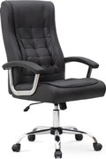 Офис стол Vision от PU кожа в черен цвят 63x70x112/120см.