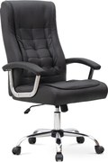 Офис стол Vision TopMebel от PU кожа в черен цвят 63x70x112/120cm
