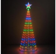 LED RGBW димируема външна коледна украса LED/4W/230V 180 cm IP44 + дистанционно управление