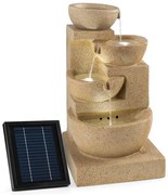 Blumfeldt Korinth, декоративен фонтан, градински фонтан, соларен 3 W панел, LED, пясъчна оптика