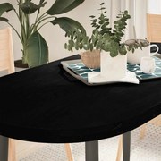 4009083 vidaXL Плот за маса, тъмнокафяв, 120x60x4 см, дъб масив, овална