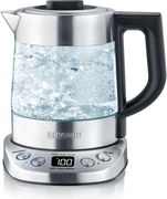 Severin WK 3473 - Електрическа кана с филтър 1 l 2200W/230V неръждаема стомана/стъкло