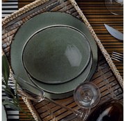 Комплект за хранене, 18 части, зелен/порцелан