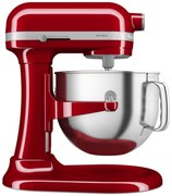 Планетарен миксер KitchenAid Artisan 5KSM70SHXEER, 375 W, 6.6 л, 11 скорости, 67 точки на допир, Повдигане на купата, Специална скорост Fold, Flex Edge, Червен