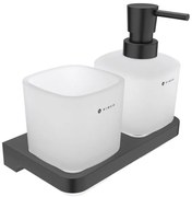 NIMCO MAC 2905831C-T-90-Стенен дозатор за сапун с поставка за четки за зъби MAYA 320 мм