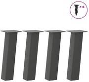 4012502 vidaXL Крака за масичка за кафе, 4 бр., антрацит, 42 см, стомана