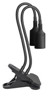 Гъвкава настолна лампа с клипс за растения PLANTY 2xE27/30W/230V черна