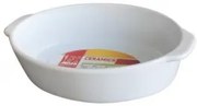 Horecano - Керамична тава с дръжки овал 20.7x12.8x4.8см бяла (YR15169A-8)