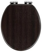WENKO 22015100-WC тоалетно седало WENGE 35,5x42,5 cm кафяво/сребристо