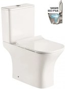 Моноблок ICC 7837S UF RIMLESS, седалка и капак, порцелан, бял, 78x65x35см