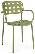 Зелени градински столове в комплект от 4 бр. метални Clover – Bizzotto