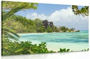 Картина на платно – Прекрасен плаж на остров Ла Диг