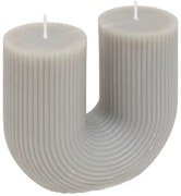 Свещ без аромат atmosphera Demi U - Светлосив