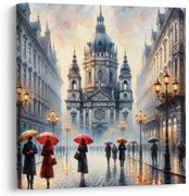 Картина на платно – катедрала в дъжда