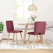 4101177 vidaXL Трапезни столове, 2 бр, виненочервени, текстил