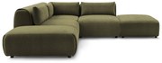 Зелен ъглов диван (променлив) Jeanne - Bobochic Paris
