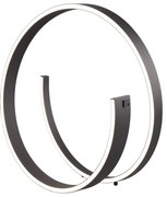 Черна LED настолна лампа с гласово управление/ управление чрез мобилно приложение с метален абажур (височина 45 cm) Cinardi – CINQUE