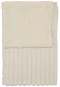 Кремаво одеяло от микроплюш 130x170 cm Cosy Ribbed – Catherine Lansfield