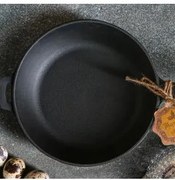 Maysternya - Чугунена шола с дръжка и стъклен капак ф24хh6см (T102C3)