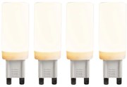 Комплект от 4 G9 3-степенни димируеми LED крушки 4.5W 500lm 2700K