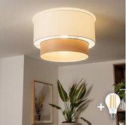 Brilagi - LED полилей за повърхностен монтаж CERIA 1xE27/40W/230V Ø 50 см бял/бежов