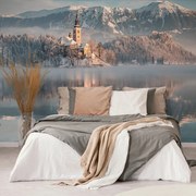 Фототапет – Църква край езерото Блед в Словения