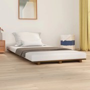 824551 vidaXL Рамка за легло, меденокафяво, борово дърво масив, 90x200 см