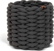 Текстилна кошница ø 21x17 cm Peach Skin Round S – Bigso