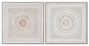 Картина Home ESPRIT Mandala Скандинавски 100 x 4 x 100 cm (2 броя)