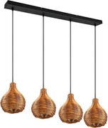 Reality - Полилей на кабел SPROUT 3xE14/40W/230V кафяв/ратан