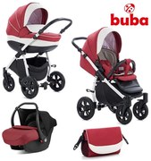 Комбинирана бебешка количка 3в1 Forester BUBA - червена