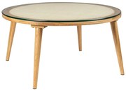 Стъклена кръгла масичка за кафе в естествен цвят ø 70 cm Haru – White Label