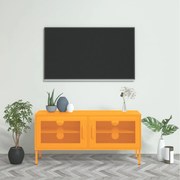 336236 vidaXL ТВ шкаф, горчица жълто, 105x35x50 см, стомана