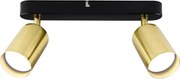 Спот KONCEPT 2xGU10/35W/230V черен/златист