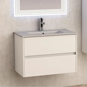 Конзолен PVC шкаф ICP 7955 + МИВКА ICC 8066G СИВ MAT, 79x45x55см